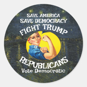 Sticker Rond Trump