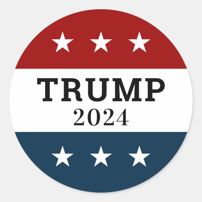 Sticker Rond Trump 2024 (Devant)