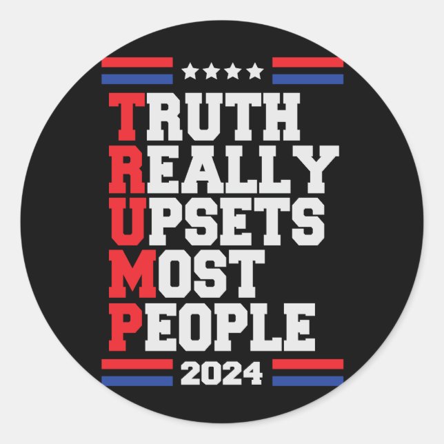 Sticker Rond Trump 2024 (Devant)
