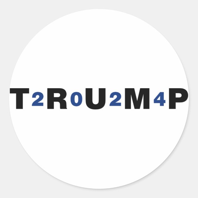 Sticker Rond Trump 2024 bleu (Devant)