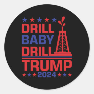 Sticker Rond Trump 2024 Forage par3