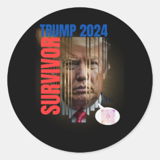 Sticker Rond Trump 2024 Le survivant