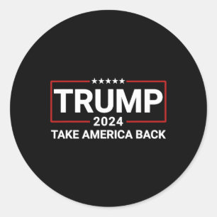 Sticker Rond Trump 2024 - Retour des élections américaines - re