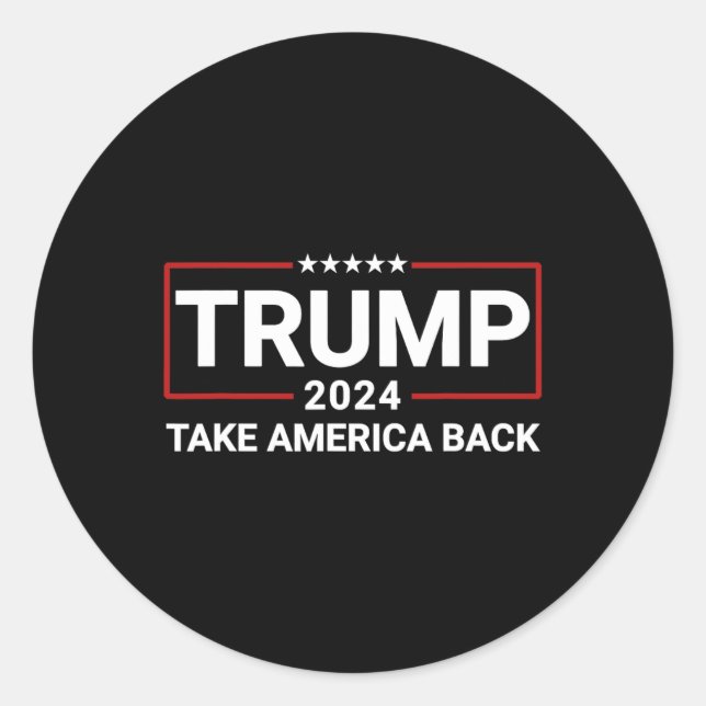 Sticker Rond Trump 2024 - Retour des élections américaines - re (Devant)