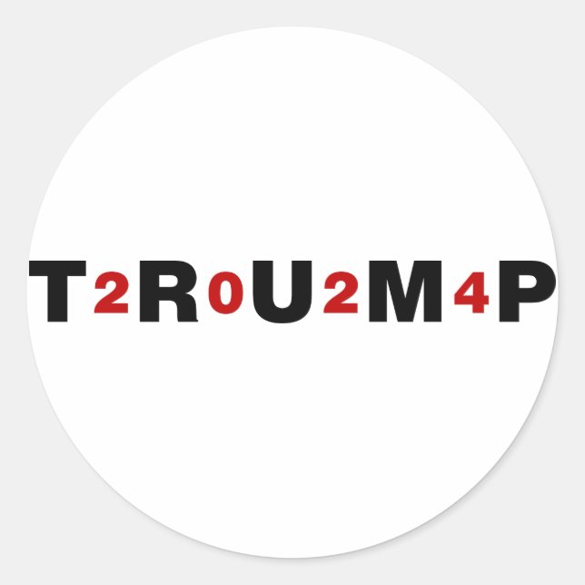 Sticker Rond Trump 2024 Rouge (Devant)