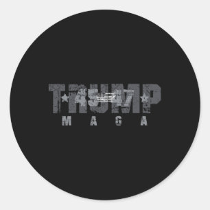 Sticker Rond Trump 45-47 Mega Us Drapeau 2024 Élection Présiden