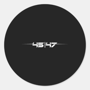 Sticker Rond Trump 45 47 Trump rétro futuriste