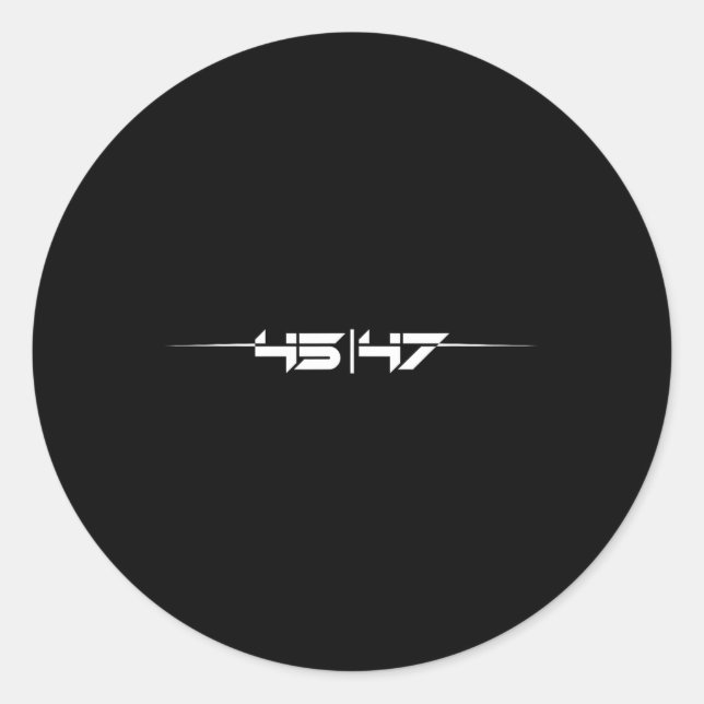 Sticker Rond Trump 45 47 Trump rétro futuriste (Devant)