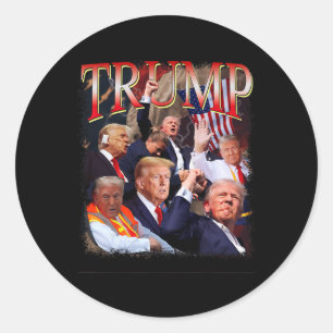 Sticker Rond Trump 4eva 4 juillet Perever Love Président We T T