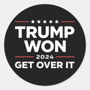 Sticker Rond Trump a Gagné Faites Avec 2024