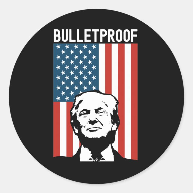 Sticker Rond Trump à l'épreuve du feu - Tentative d'initiation  (Devant)