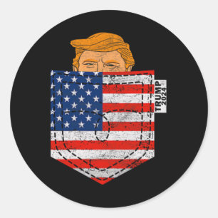 Sticker Rond Trump a remporté le 47e Trump à votre porte en 202