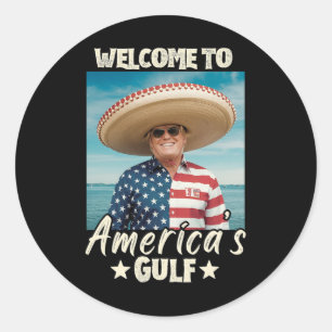 Sticker Rond Trump Amérique du Golfe Mexique président Trump So