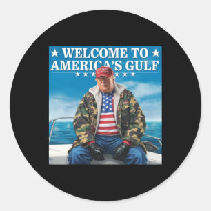Sticker Rond Trump Amérique du Golfe Mexique président Trump So