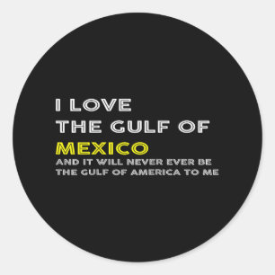 Sticker Rond Trump Amérique Golfe Du Mexique Président Trump Go