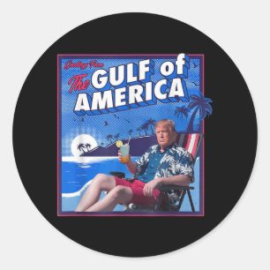 Sticker Rond Trump Amériques Golfe Mexique Président Trump P