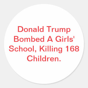 Sticker Rond Trump Bombé Tué Enfants Hankamer Artjunkhaus