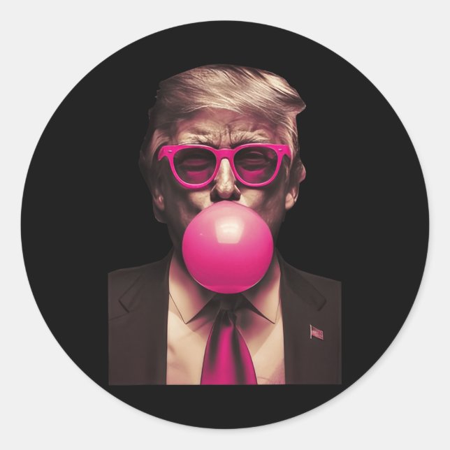 Sticker Rond Trump bulle spéculative (Devant)