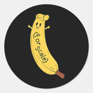 Sticker Rond Trump C'est la banane (pour l'échelle) drôle 1
