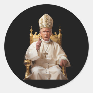 Sticker Rond Trump Comme Église Vatican Pape Vatican chrétien