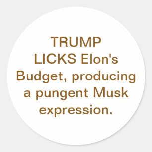 Sticker Rond Trump Elon Musk Hankamer Artjunkhaus Bande dessiné