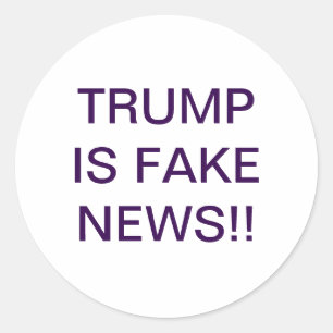 Sticker Rond TRUMP EST FAUSSE NOUVELLE Hankamer Artjunkhaus BAN