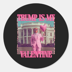 Sticker Rond Trump est ma Saint-Valentin Trump Valentines Day 2