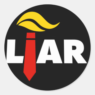 Sticker Rond Trump Est Un Menteur