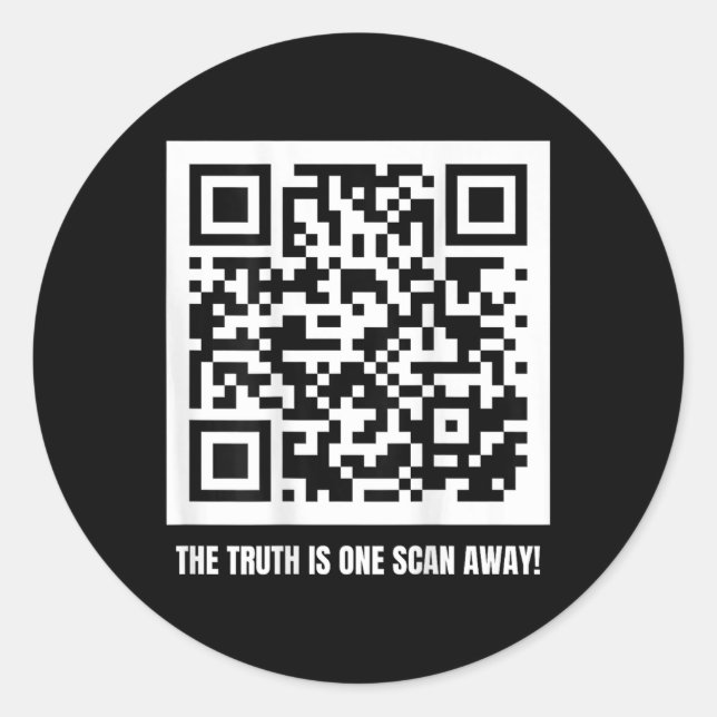 Sticker Rond Trump est votre président - Qr Trump Code (Devant)