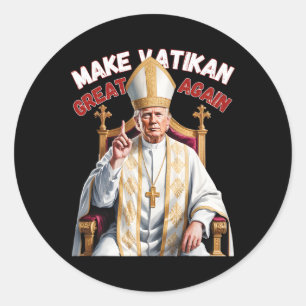 Sticker Rond Trump et le pape du Vatican Trump font du vatikan