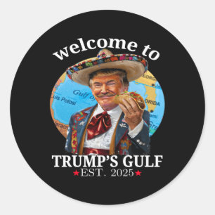 Sticker Rond Trump et Trump : une jupe drôle bienvenue dans le 