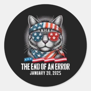Sticker Rond Trump Fin D'Une Erreur 20 Janvier 2025 Trump Inaug