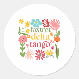 Sticker Rond Trump floral subtil résiste aux fleurs des chemise
