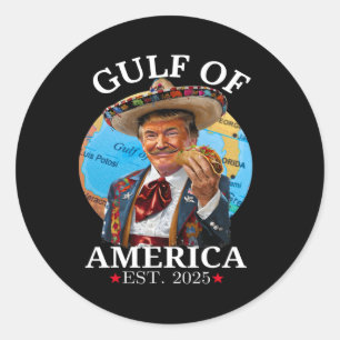 Sticker Rond Trump Golfe des États-Unis Amérique 2025 Trump Mer