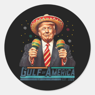 Sticker Rond Trump Golfe Mexique Golfe Des États-Unis Amérique 