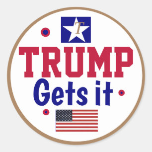 Sticker Rond Trump l'obtient !