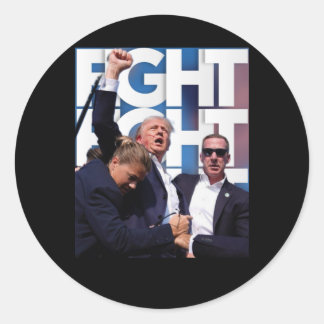 Sticker Rond Trump lutte contre Trump pour l'Amérique et pour l