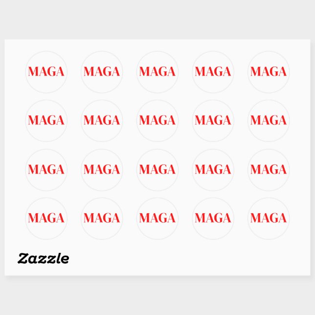 Sticker Rond Trump Maga 2024 (Feuille)