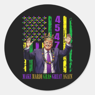 Sticker Rond Trump Mardi Gras Rend Mardi Gras Génial