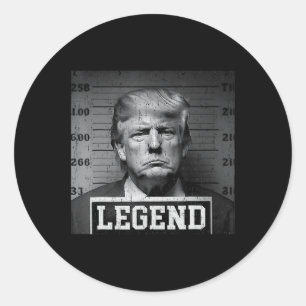 Sticker Rond Trump Mug Shot