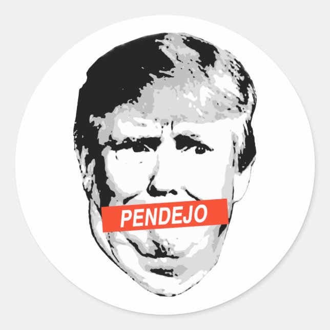 Sticker Rond Trump : Pendejo (Devant)