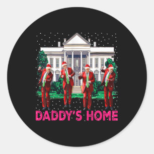 Sticker Rond Trump Pink 2024 Take America Ck Daddy's Home Chris