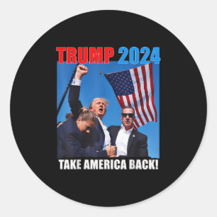 Sticker Rond Trump Rally, Priez Pour Le Président Trump, Que Di