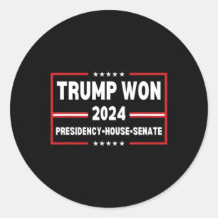 Sticker Rond Trump remporte la présidence 2024 Maison du Sénat