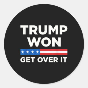 Sticker Rond Trump remporte la victoire 2024 Donald Trump rempo