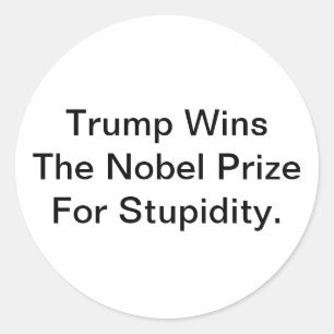 Sticker Rond Trump remporte le prix Nobel factice Hankamer Artj