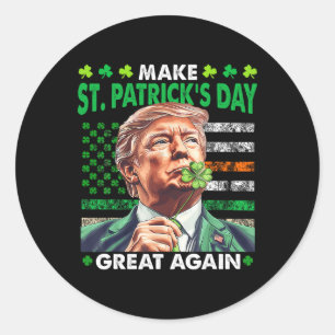 Sticker Rond Trump rend la Saint-Patrick grande à nouveau irlan