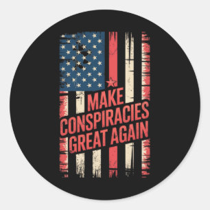 Sticker Rond Trump rend les conspirations superbes 8