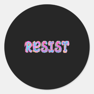 Sticker Rond Trump résiste à la contestation anti-politique de