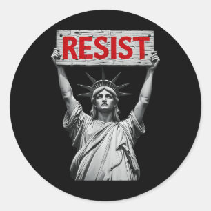 Sticker Rond Trump résiste à la contestation anti-politique de 